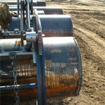 Pipe cutting in process