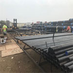 Pipes are ready to be thread on the racks